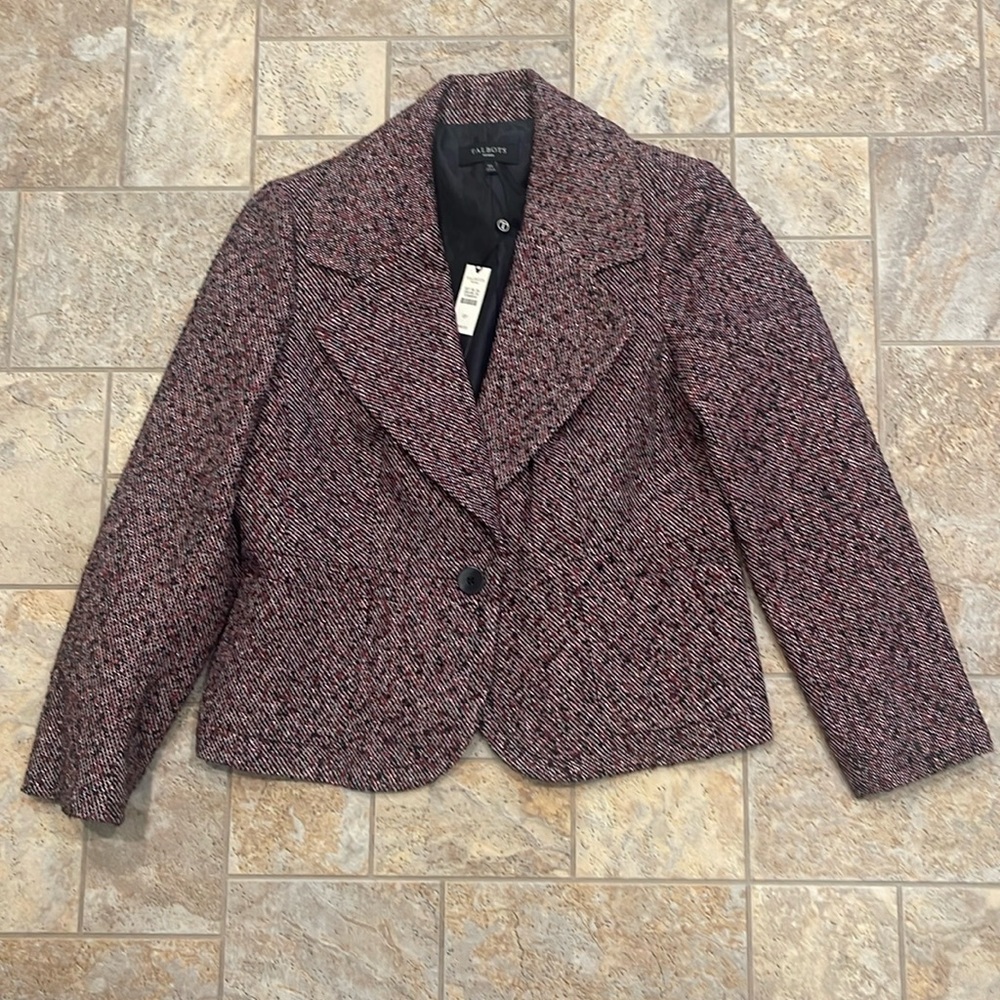 Talbots tweed style jacket